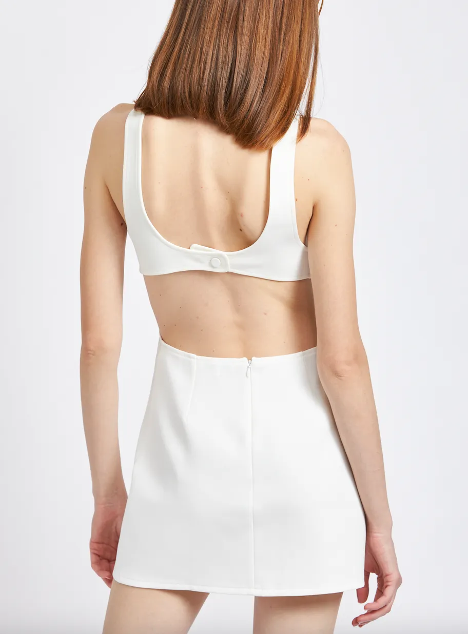 Sleeveless Open Back Mini Dress
