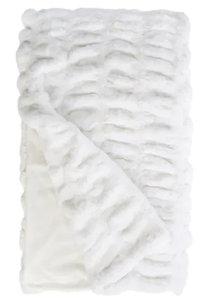 SNOW MINK THROW 60X60