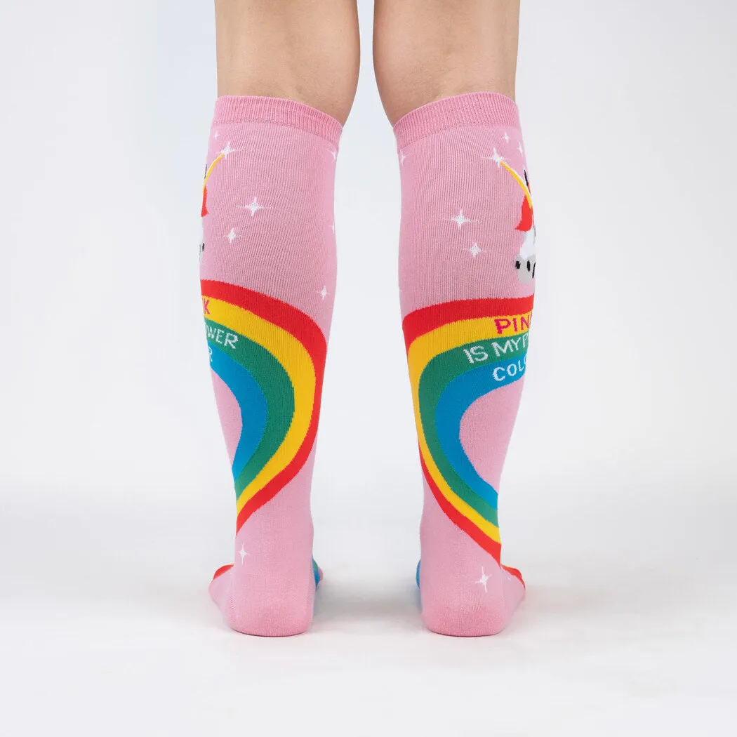 Sock It To Me Rainbow Mane Knee High Socks
