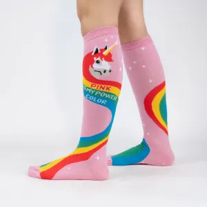Sock It To Me Rainbow Mane Knee High Socks