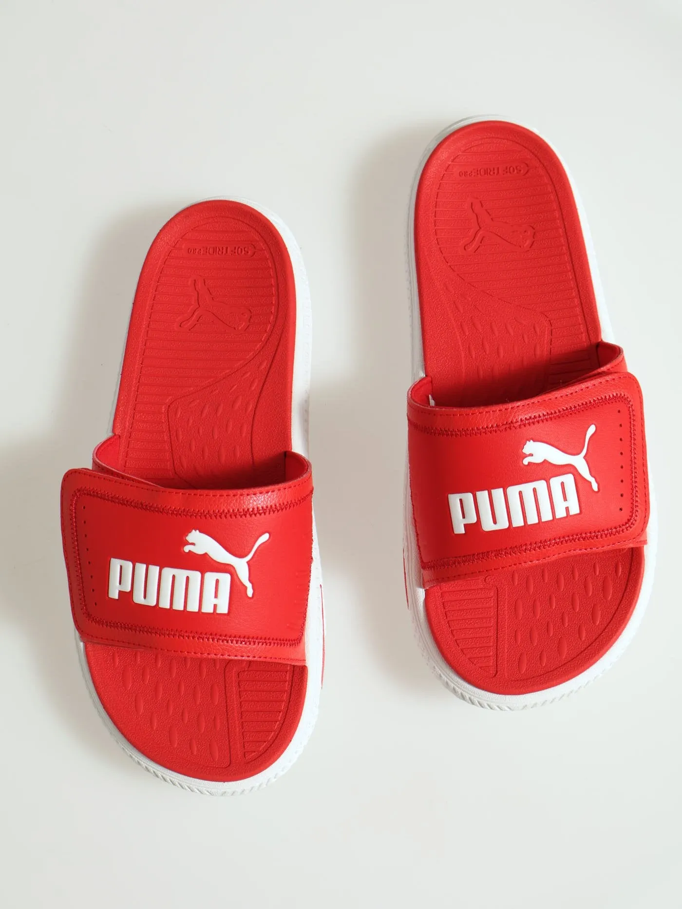 Softride 24 Open Toe Slide - White/Red