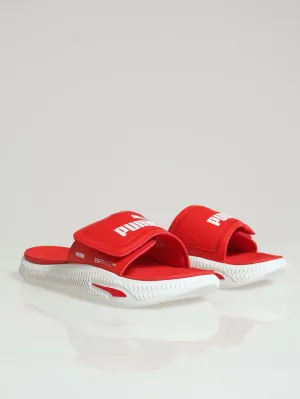 Softride 24 Open Toe Slide - White/Red