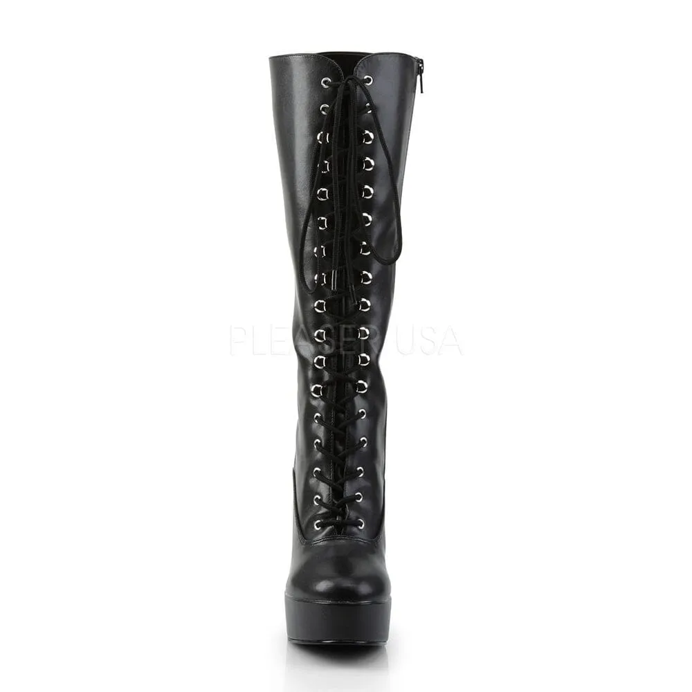 SS-ELECTRA-2020 Platform Boot  | Black Faux Leather