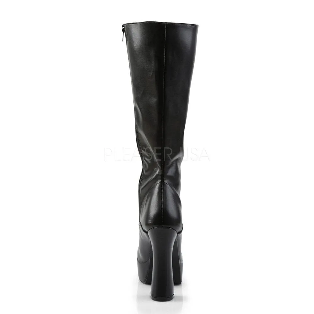 SS-ELECTRA-2020 Platform Boot  | Black Faux Leather