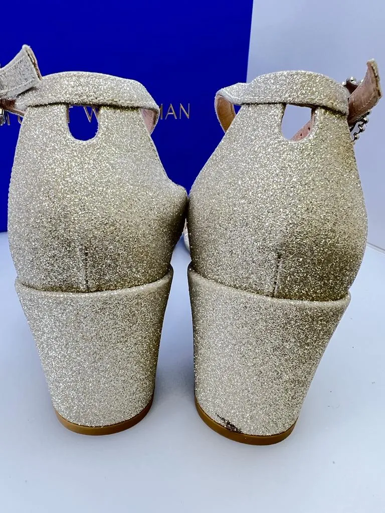 STUART WEITZMAN NUDISTCURVE BLOCK HEEL SANDALS