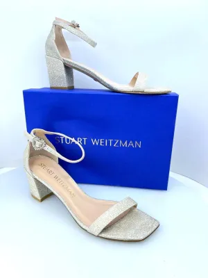 STUART WEITZMAN NUDISTCURVE BLOCK HEEL SANDALS