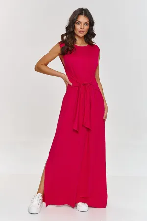 Stylish light viscose knit maxi dress