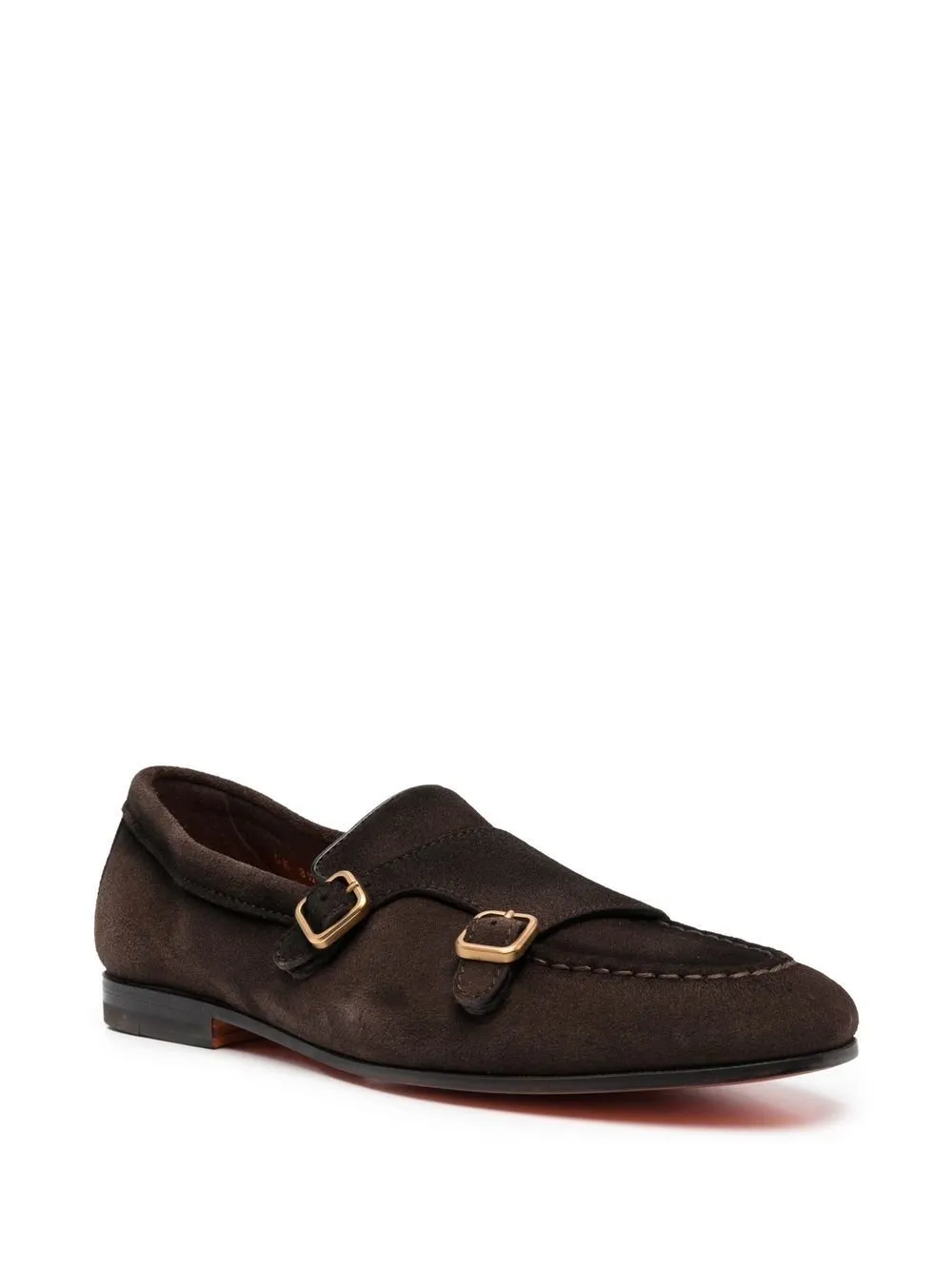 Suede Double-Buckle Loafer
