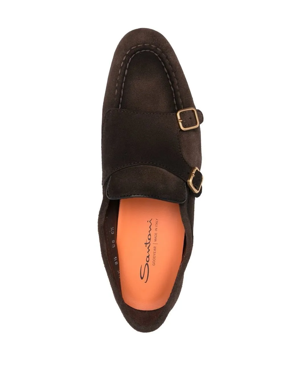Suede Double-Buckle Loafer