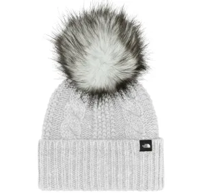 The North Face Kids Oh-Mega Fur Pom Beanie (TNF Light Grey Heather)