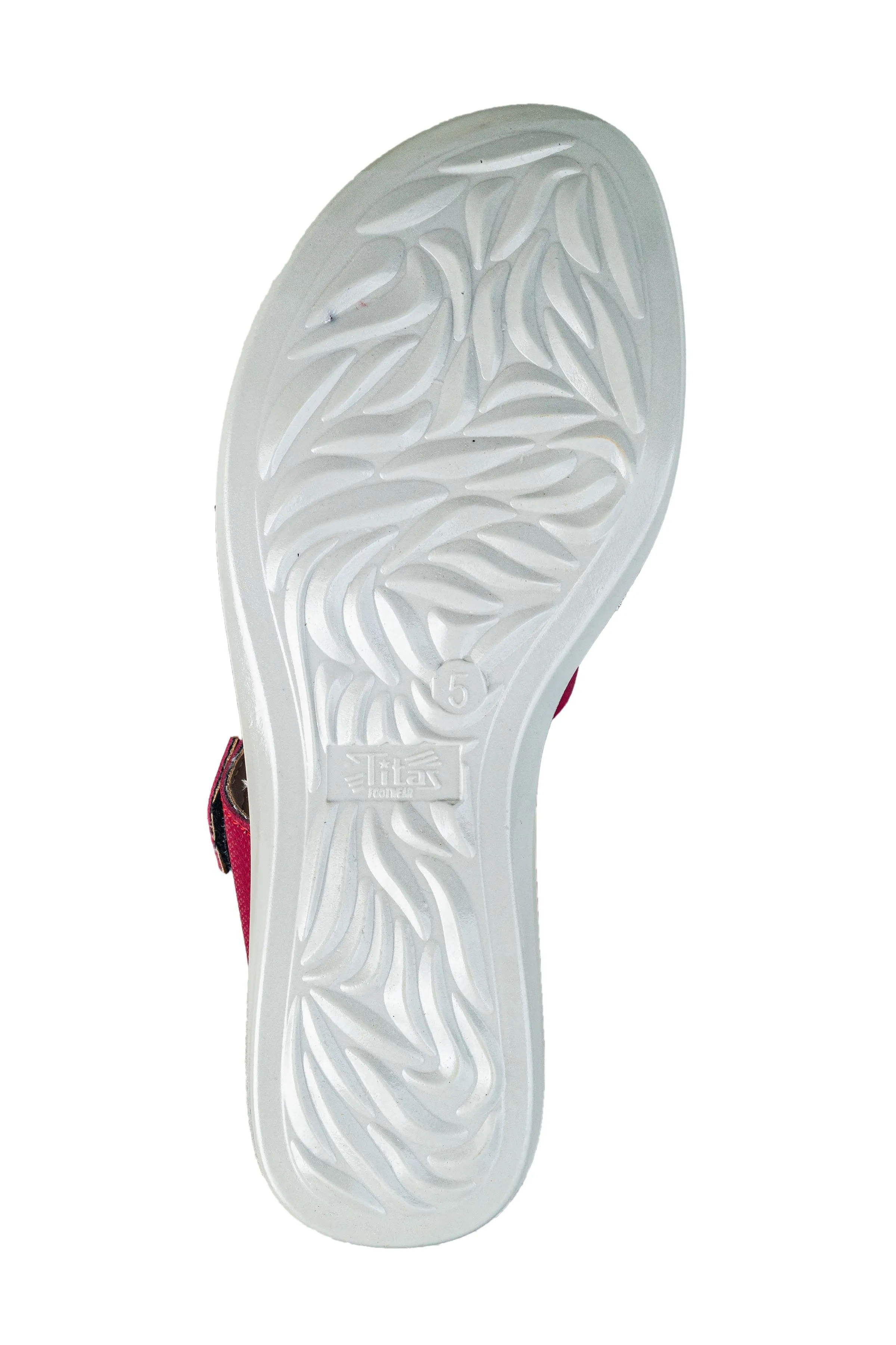 Titas Ladies Red / Beige Sandal PU
