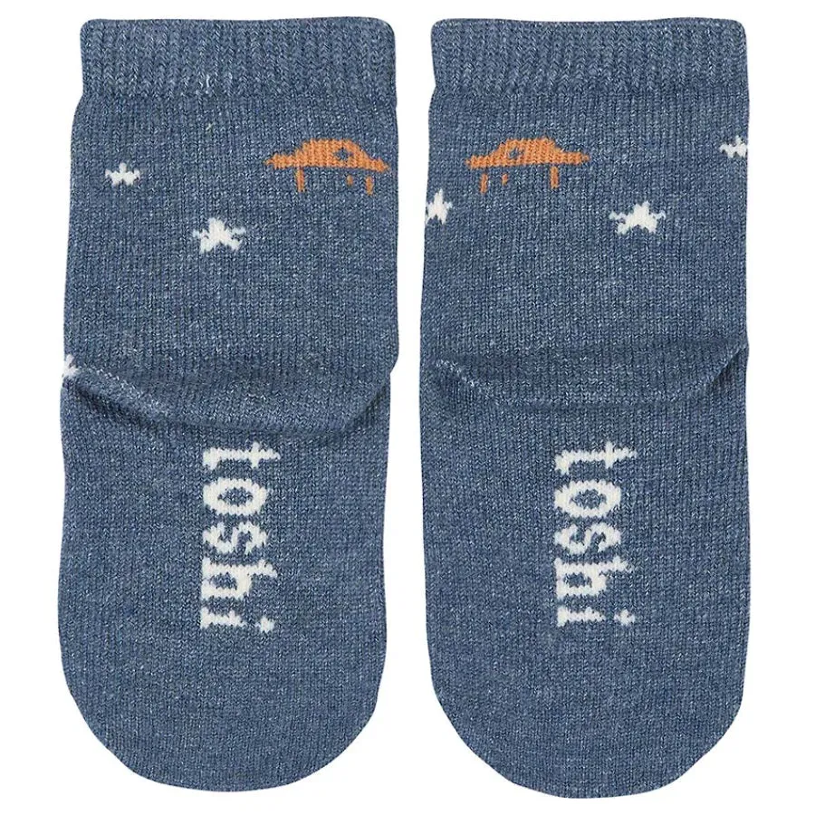 Toshi Organic Ankle Jacquard Socks - Space Race