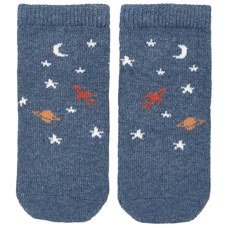 Toshi Organic Ankle Jacquard Socks - Space Race