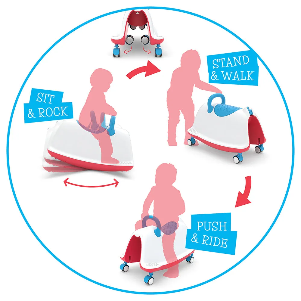 Trackie 4-in-1 rocker and riding toy