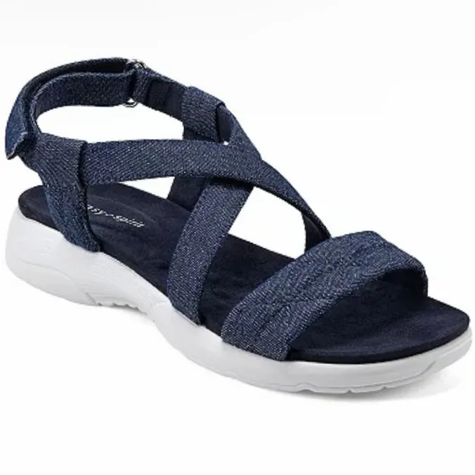 TREASUR7 Women's CrissCross Strap Flat Sandals