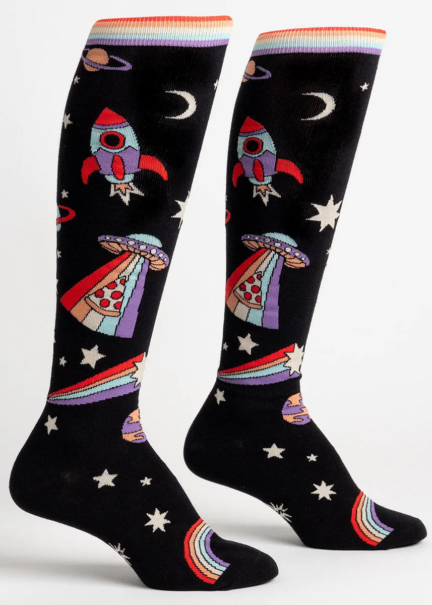 UFO Pizza Knee Socks
