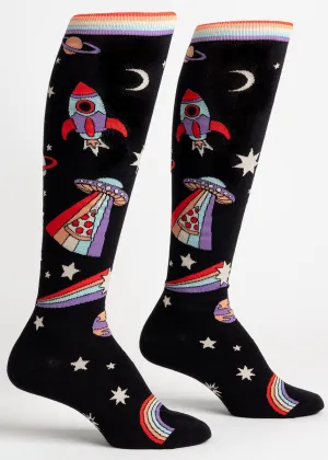 UFO Pizza Knee Socks