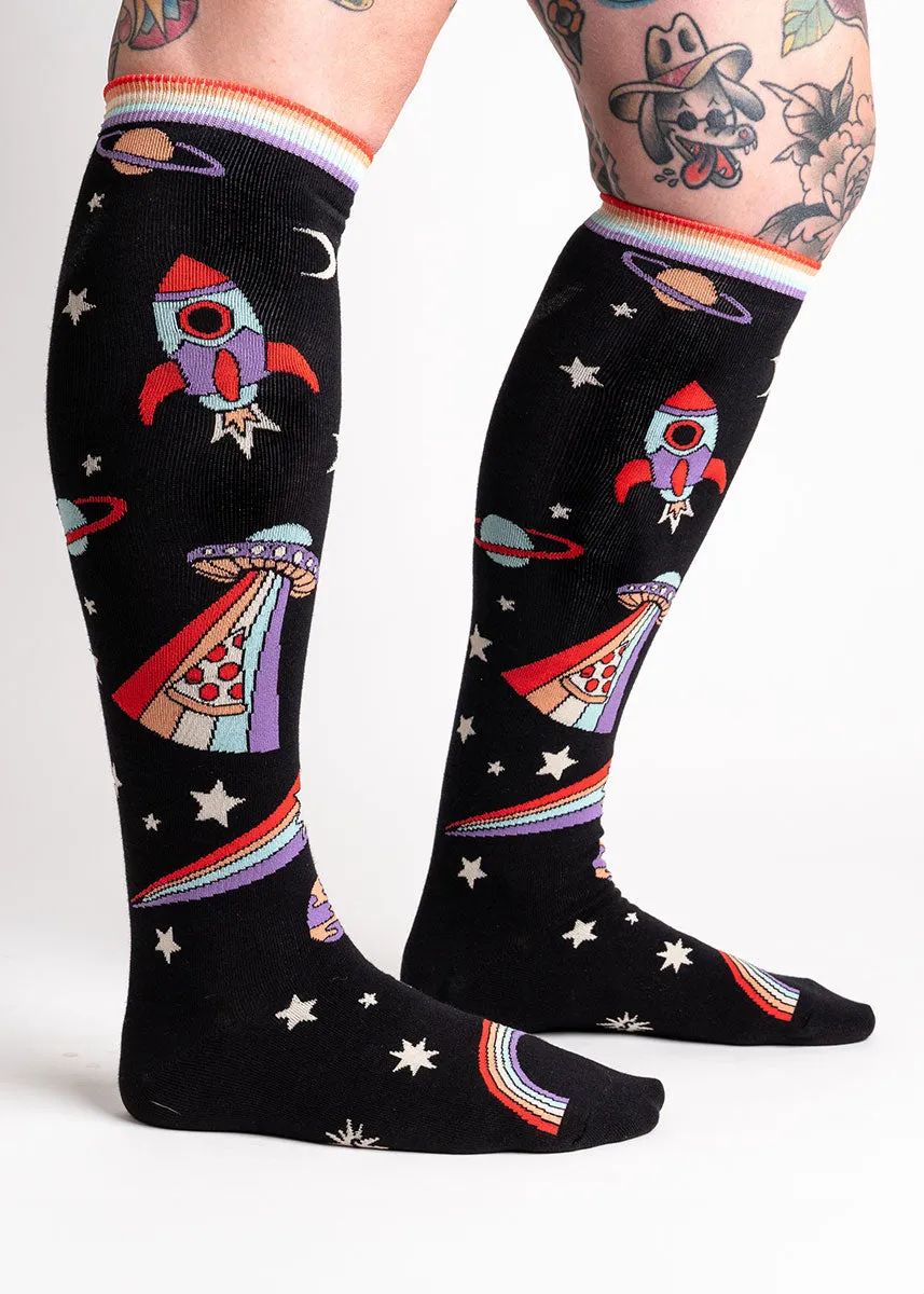 UFO Pizza Knee Socks