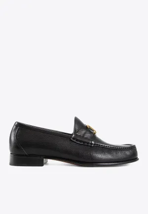VLogo Signature Leather Loafers
