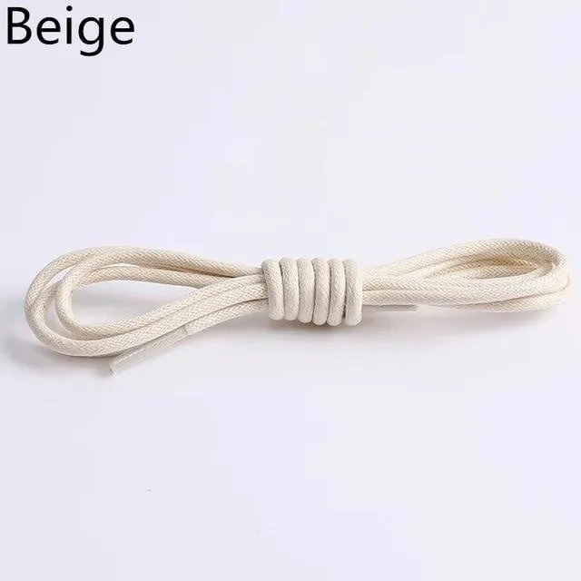 Waxed Round Cotton Shoelaces