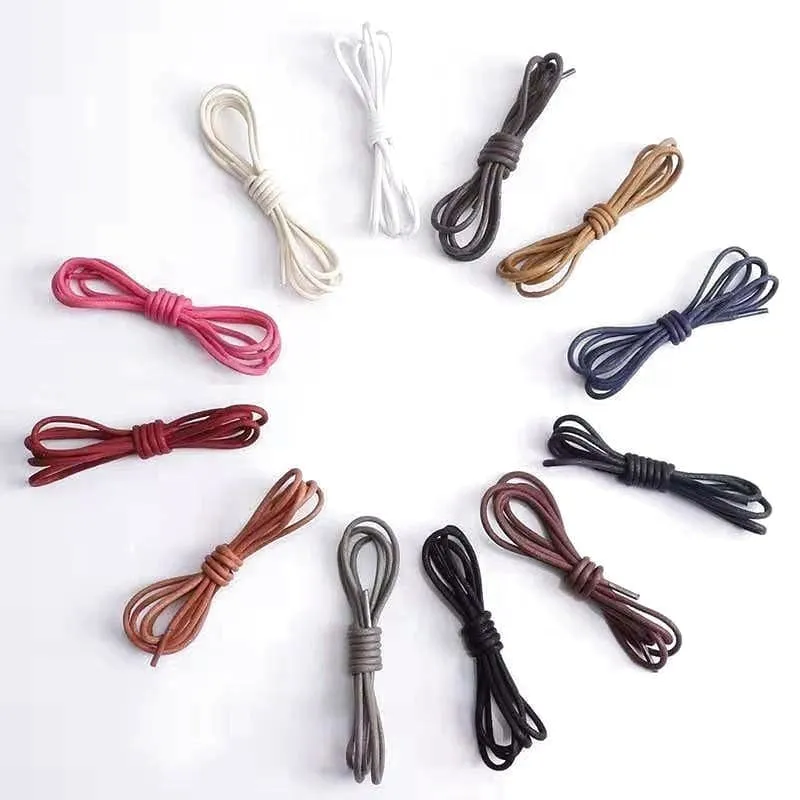 Waxed Round Cotton Shoelaces