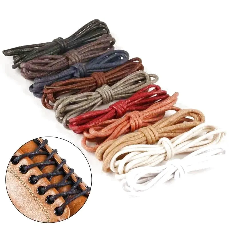Waxed Round Cotton Shoelaces