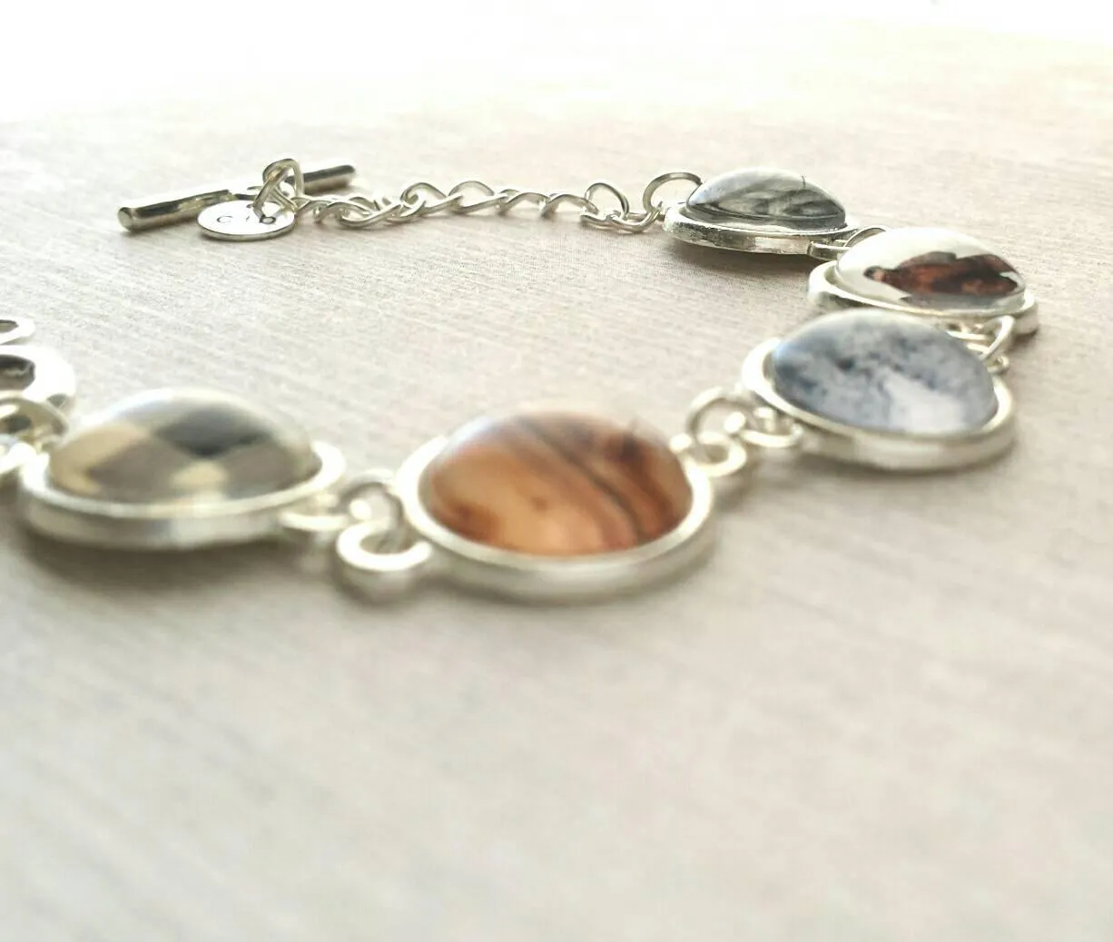 Winter Bracelet, Christmas bracelet, Xmas bracelet, silver Christmas bracelet, Christmas charm bracelet, cable knit charm, bear charm, plaid