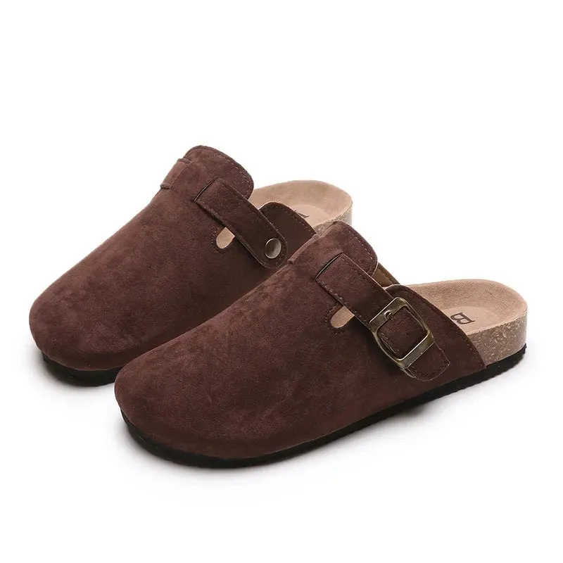 Women Classic Cork Suede Slippers New Soft Clogs Shoes with Arch Support Trendy Beach Slides Women Shoes Home Men Mules Slippers