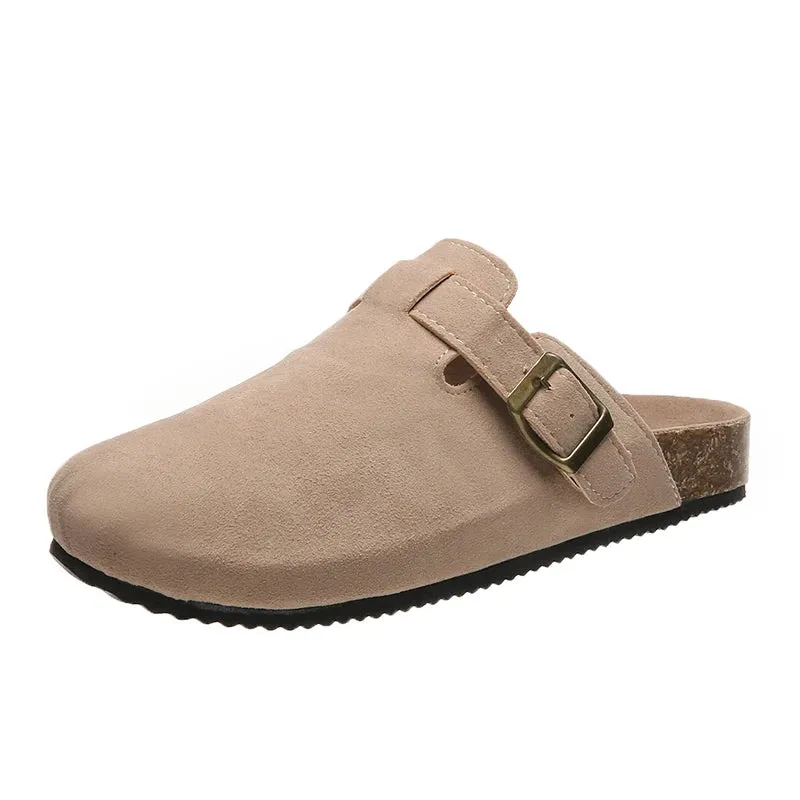 Women Classic Cork Suede Slippers New Soft Clogs Shoes with Arch Support Trendy Beach Slides Women Shoes Home Men Mules Slippers
